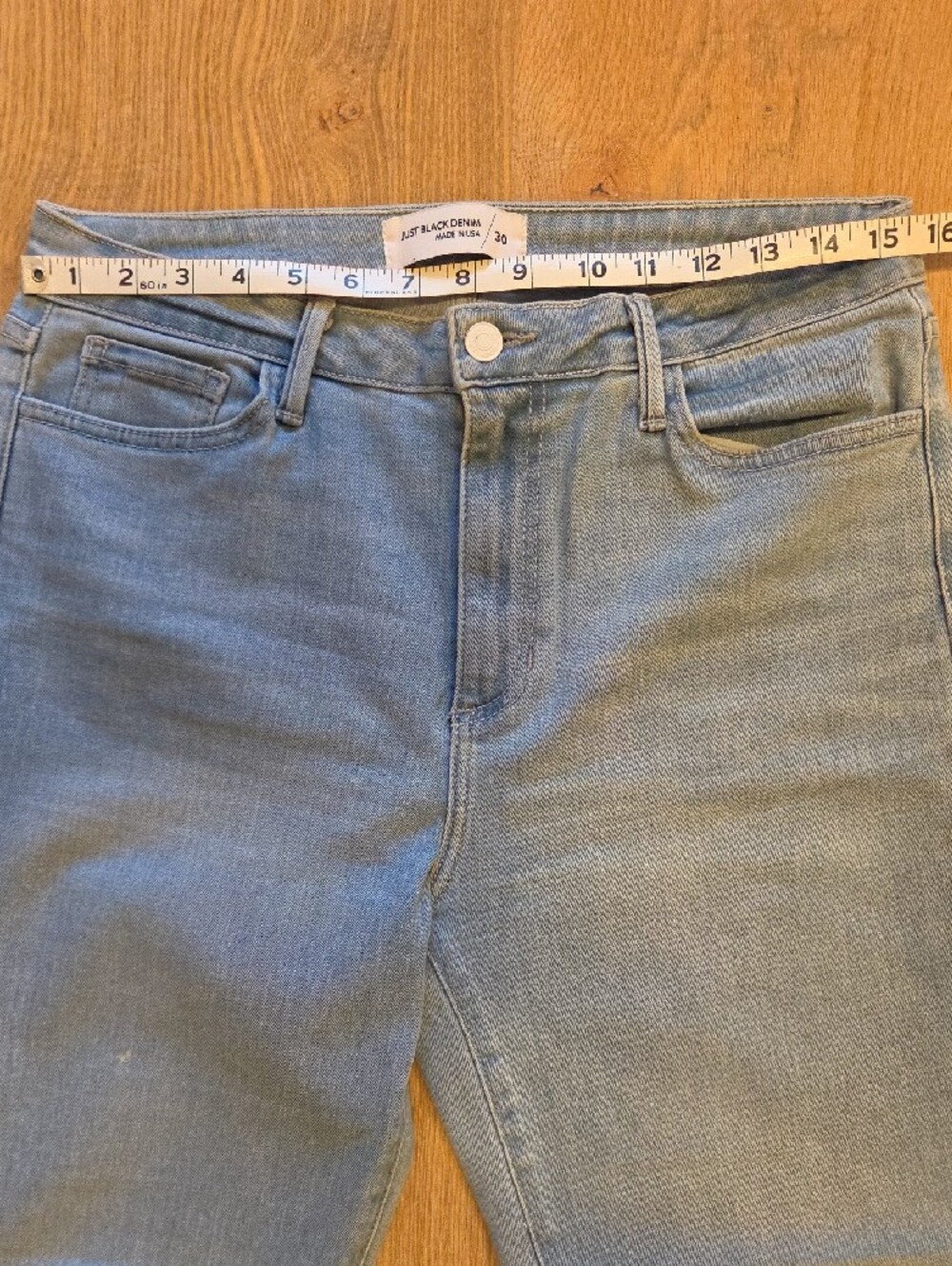 Just Black Pale Blue Kick Flare Jeans - Picture 4 of 8